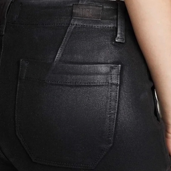 Paige Mayslie Joggers • Black Fog Luxe Coated - Picture 2 of 8